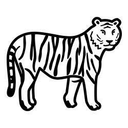 Otroška pobarvanka tigra
