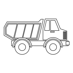 Otroška pobarvanka tovornjaka za prevoz smeti in drugega tovora