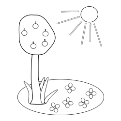 Otroška pobarvanka vročega poletnega dneva