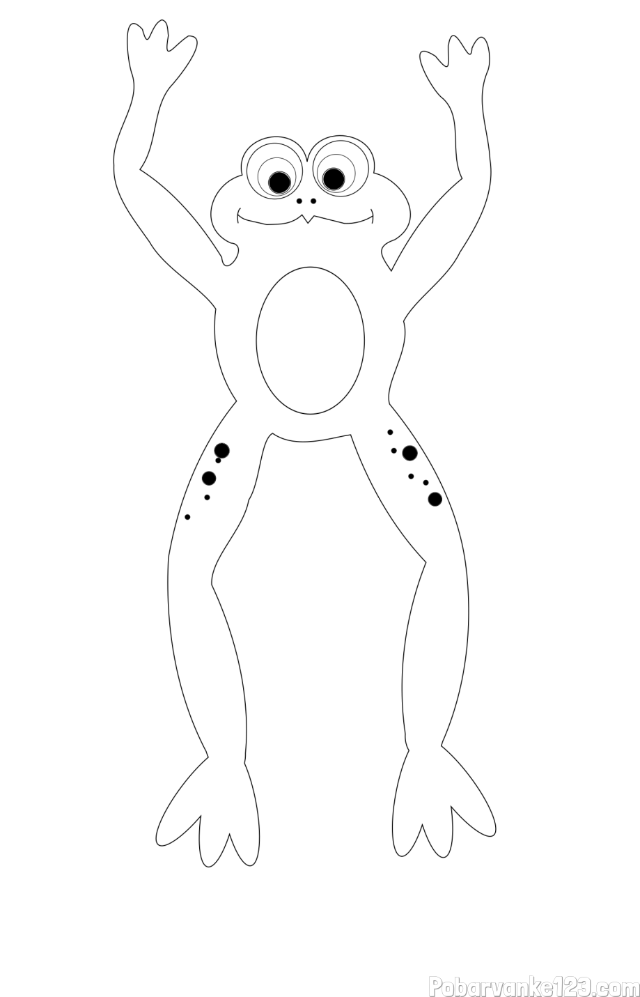 Otroška pobarvanka žabice