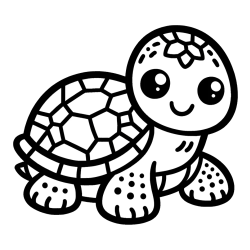 Otroška pobarvanka želve