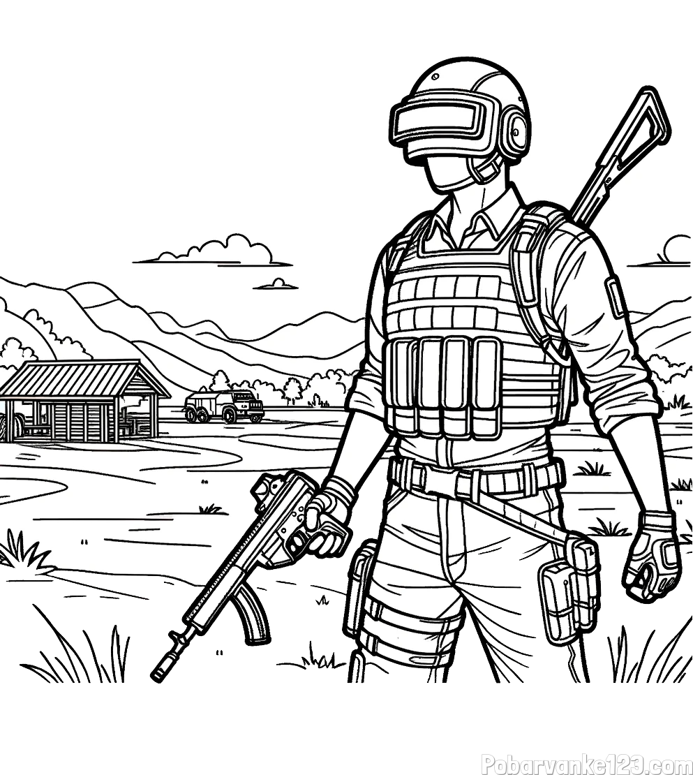 Otroška PUBG pobarvanka