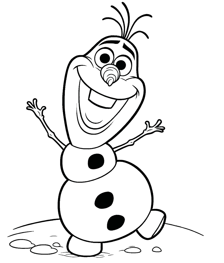 Pobarvaka lubkega snežaka Olaf