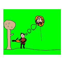 Pobarvana pobarvanka - Gozdar in drevo