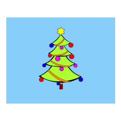 Pobarvana pobarvanka - Božična smreka