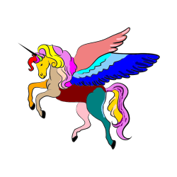 Pobarvana pobarvanka - Lepa pobarvanka samoroga