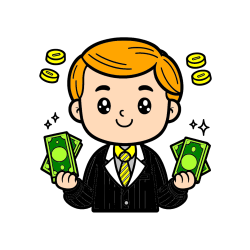 Pobarvana pobarvanka - Otroška pobarvanka bankirja z veliko denarja