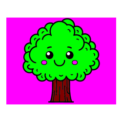 Pobarvana pobarvanka - Otroška pobarvanka drevesa