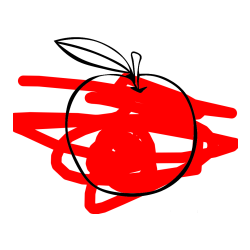 POBARVANA POBARVANKA - Otroška pobarvanka jabolke