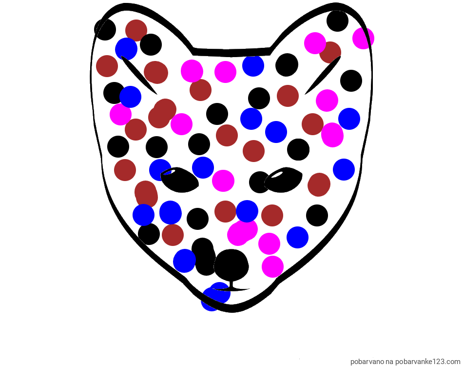 POBARVANA POBARVANKA - Otroška pobarvanka lisičje glave