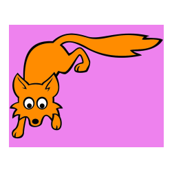 Pobarvana pobarvanka - Otroška pobarvanka ljubke lisičke