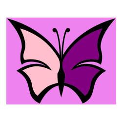 Pobarvana pobarvanka - Otroška pobarvanka metulja