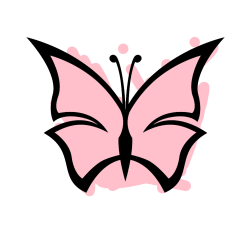 Pobarvana pobarvanka - Otroška pobarvanka metulja