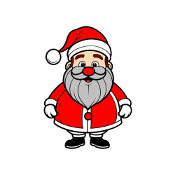 Pobarvana pobarvanka - Otroška pobarvanka prikupnega Božička