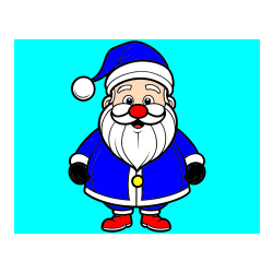 Pobarvana pobarvanka - Otroška pobarvanka prikupnega Božička