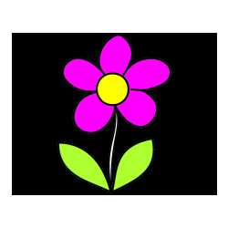 Pobarvana pobarvanka - Otroška pobarvanka rože