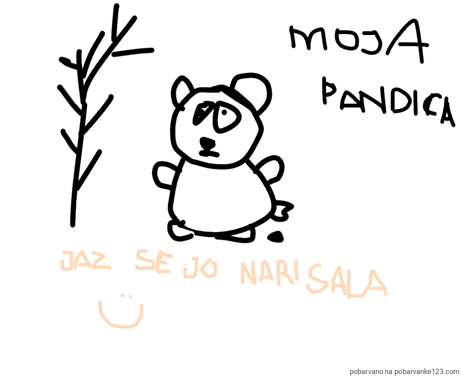 POBARVANA POBARVANKA - panda se iztreblja