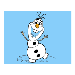 Pobarvana pobarvanka - Pobarvaka lubkega snežaka Olaf