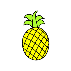 Pobarvana pobarvanka - Pobarvanka ananasa