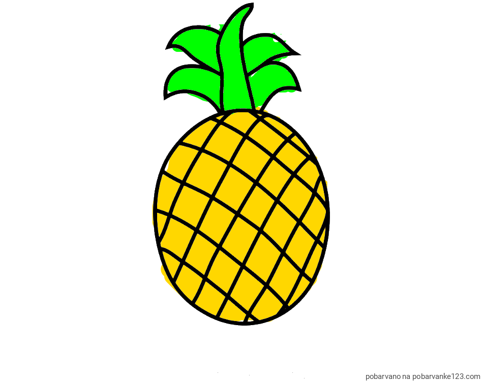 POBARVANA POBARVANKA - Pobarvanka ananasa