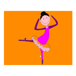 Pobarvana pobarvanka - Pobarvanka balerine