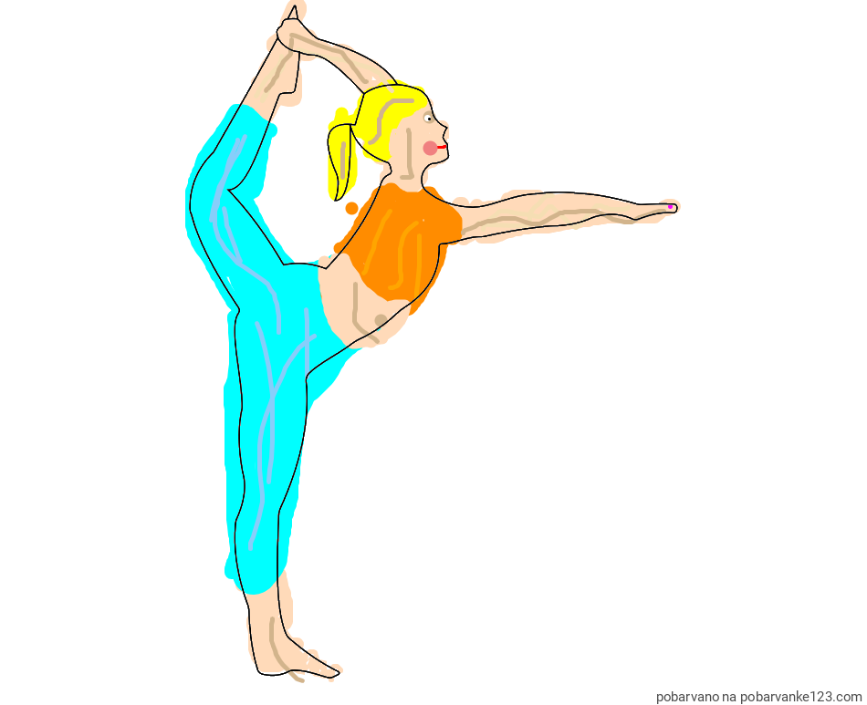 POBARVANA POBARVANKA - Pobarvanka baletke med ogrevanjem