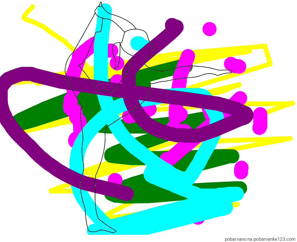 POBARVANA POBARVANKA - Pobarvanka baletke med ogrevanjem