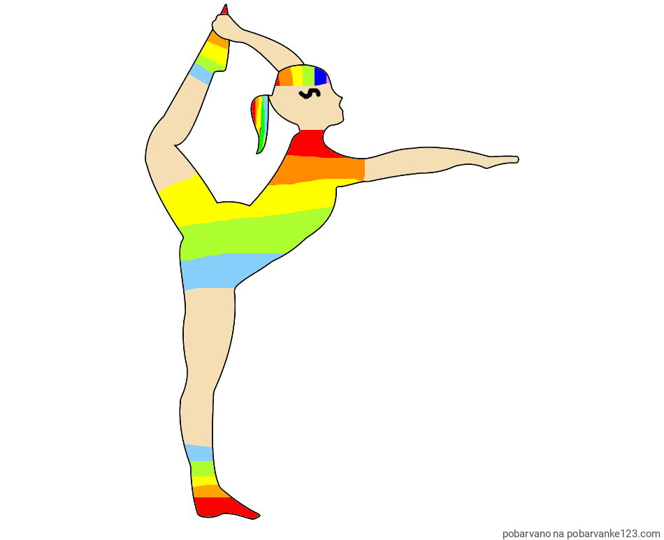 POBARVANA POBARVANKA - Pobarvanka baletke med ogrevanjem