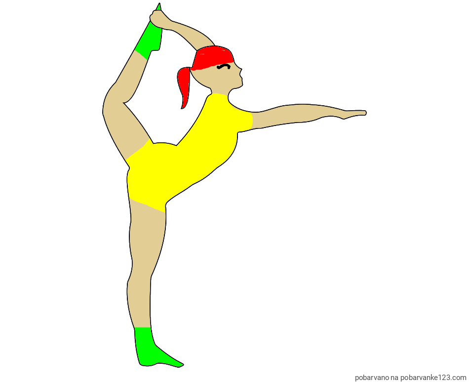 POBARVANA POBARVANKA - Pobarvanka baletke med ogrevanjem