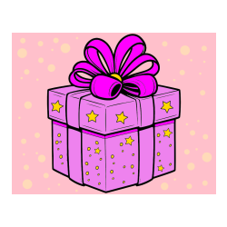 Pobarvana pobarvanka - Pobarvanka božičnega darila