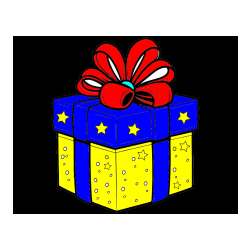 Pobarvana pobarvanka - Pobarvanka božičnega darila