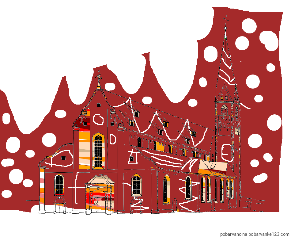 POBARVANA POBARVANKA - Pobarvanka cerkev st.Mang iz leta 1828