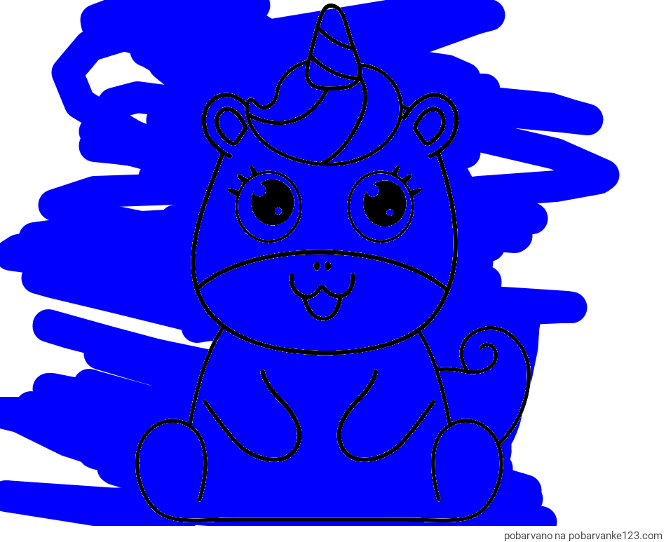 POBARVANA POBARVANKA - Pobarvanka čudovitega samoroga Unicorn