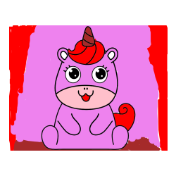 Pobarvana pobarvanka - Pobarvanka čudovitega samoroga Unicorn