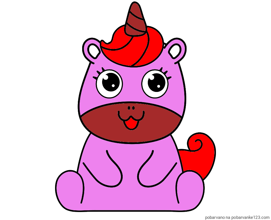 POBARVANA POBARVANKA - Pobarvanka čudovitega samoroga Unicorn