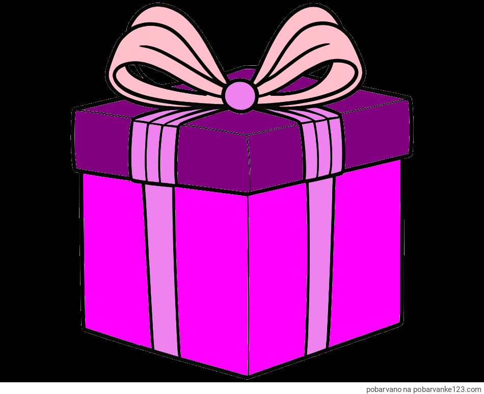 POBARVANA POBARVANKA - Pobarvanka darila s pentljo