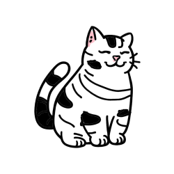 Pobarvana pobarvanka - Pobarvanka debelušne mačke