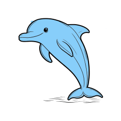 Pobarvana pobarvanka - Pobarvanka delfina