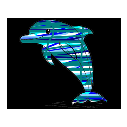 Pobarvana pobarvanka - Pobarvanka delfina