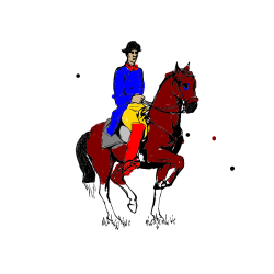 Pobarvana pobarvanka - Pobarvanka dresure konja