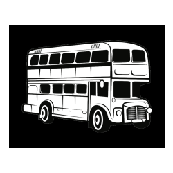 Pobarvana pobarvanka - Pobarvanka dvonadstropnega avtobusa