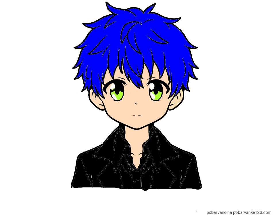 POBARVANA POBARVANKA - Pobarvanka fanta v anime slogu