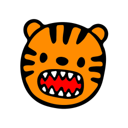 Pobarvana pobarvanka - Pobarvanka glave majhnega tigrčka