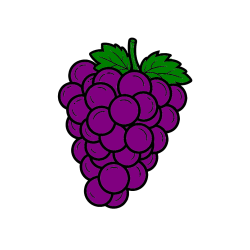 Pobarvana pobarvanka - Pobarvanka grozdja z velikimi rozinami