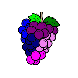 Pobarvana pobarvanka - Pobarvanka grozdja z velikimi rozinami