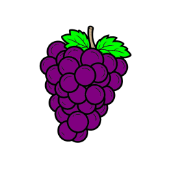 Pobarvana pobarvanka - Pobarvanka grozdja z velikimi rozinami