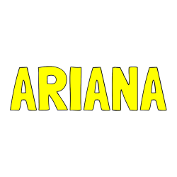 Pobarvana pobarvanka - Pobarvanka imena ARIANA