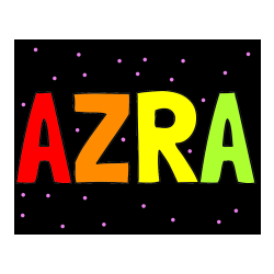 Pobarvana pobarvanka - Pobarvanka imena AZRA