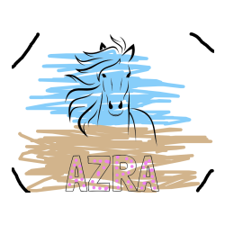 Pobarvana pobarvanka - Pobarvanka imena AZRA in lepa pobarvanka konja