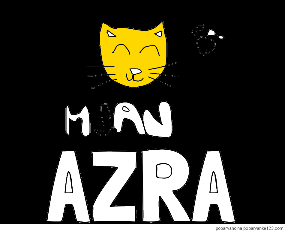 POBARVANA POBARVANKA - Pobarvanka imena AZRA in mucica